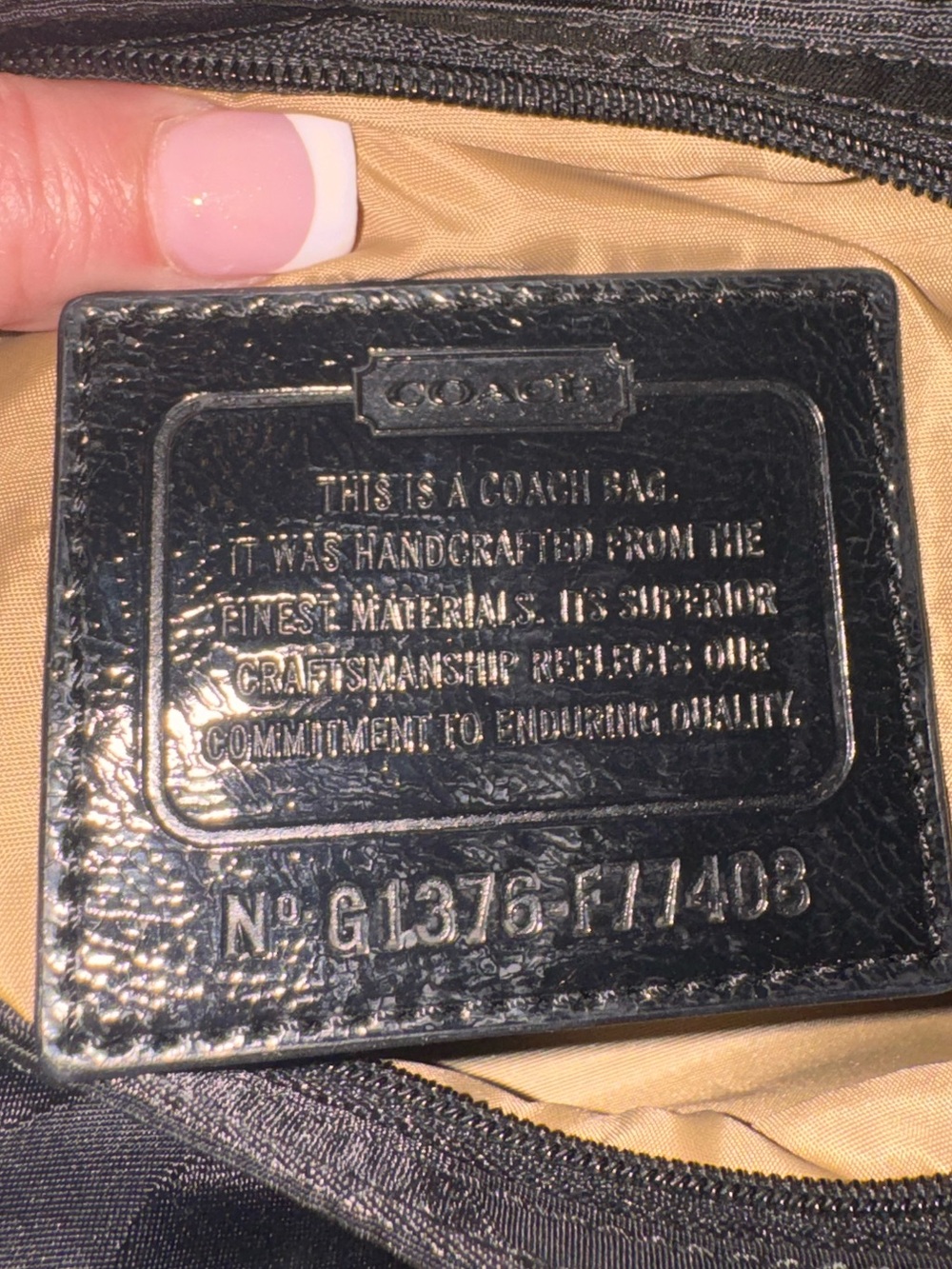 Coach Black Signature Nylon Crossbody Shoulder Bag - Picture 2 of 7